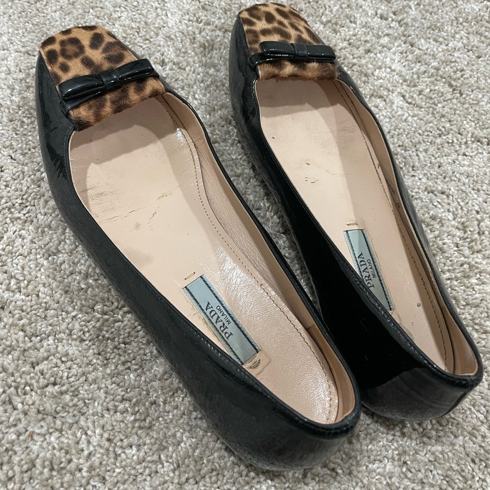 Prada leopard flats